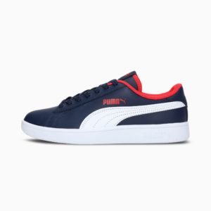 PUMA Smash V2 Youth Peacoat/White/High Risk Red (365170-13)