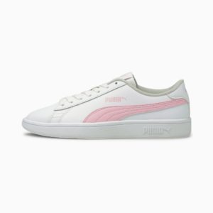 PUMA Smash V2 Youth White/Pink Lady (365170-28)