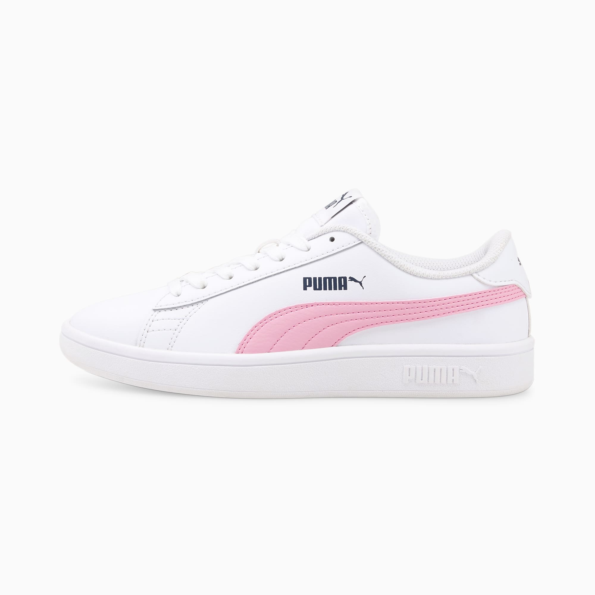 PUMA Smash V2 Youth White/Prism Pink (365170-35)
