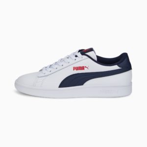 PUMA Smash V2 Youth White/Peacoat/High Risk Red (365170-37)