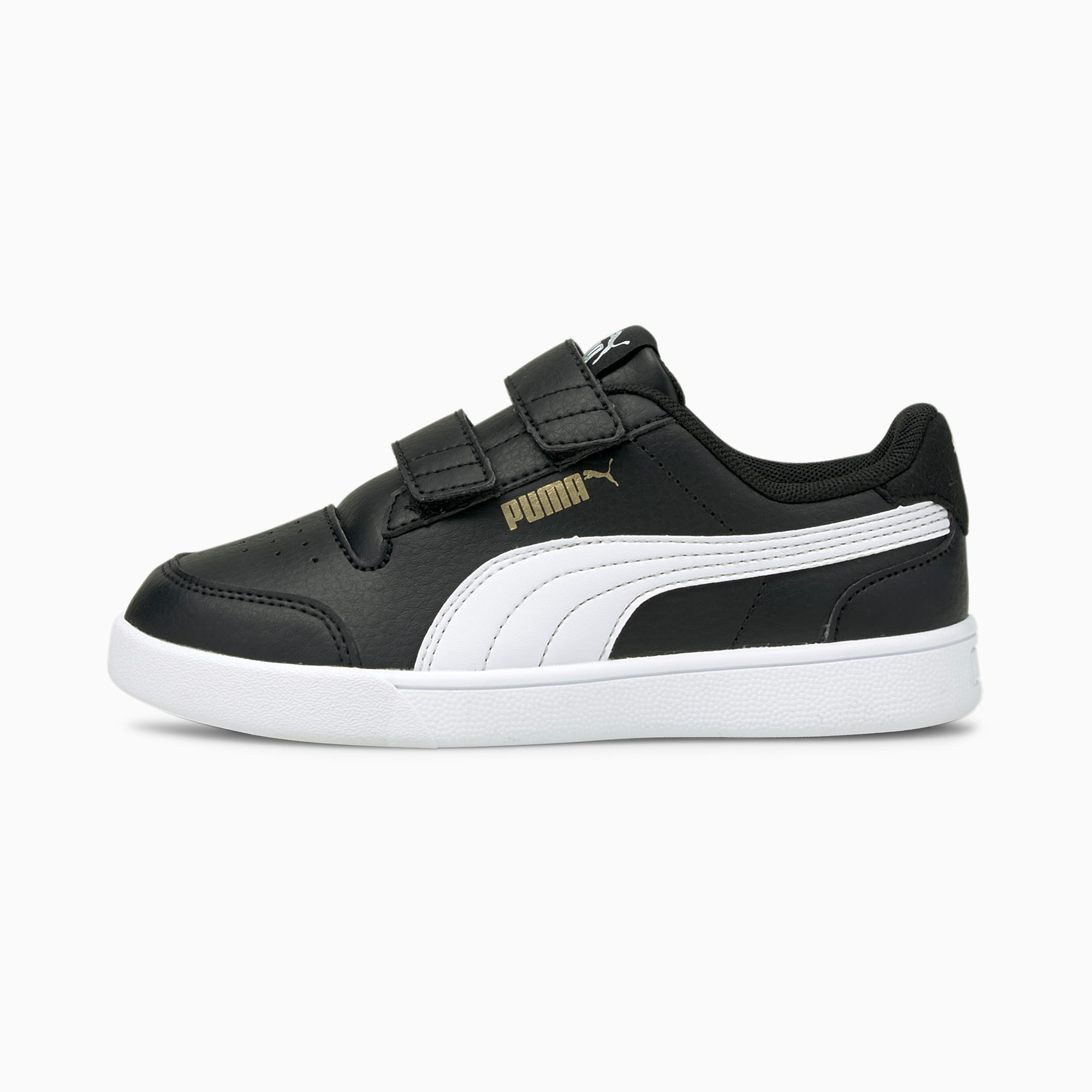 PUMA Shuffle Kids’ Black/White/Gold (375689-03)