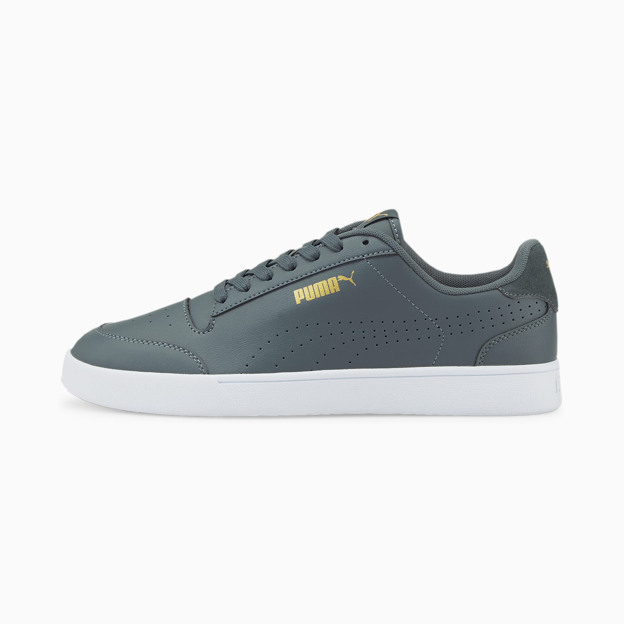 Women’s PUMA Shuffle Perforated Dark Slate/Gold (380150-07)