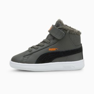 PUMA Smash V2 Mid Fur V Babies’ Dark Shadow/Black (366899-09)