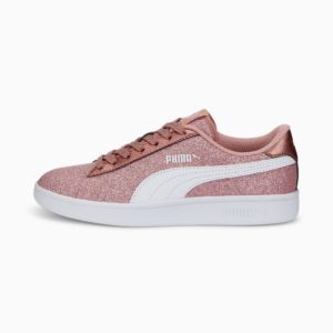 PUMA Smash V2 Glitz Glam Youth Rose Gold/White (367377-29)