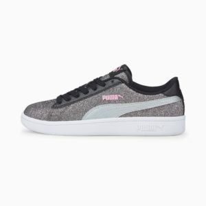 PUMA Smash V2 Glitz Glam Youth Black/Silver/Prism Pink (367377-26)