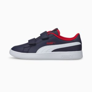 PUMA Smash V2 Kids’ Peacoat/White/High Risk Red (365173-13)