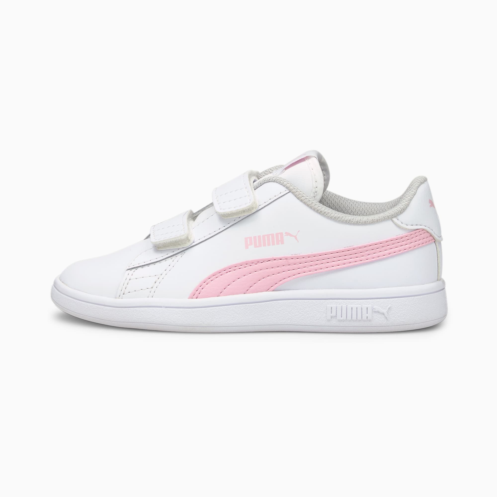 PUMA Smash V2 Kids’ White/Pink Lady (365173-28)