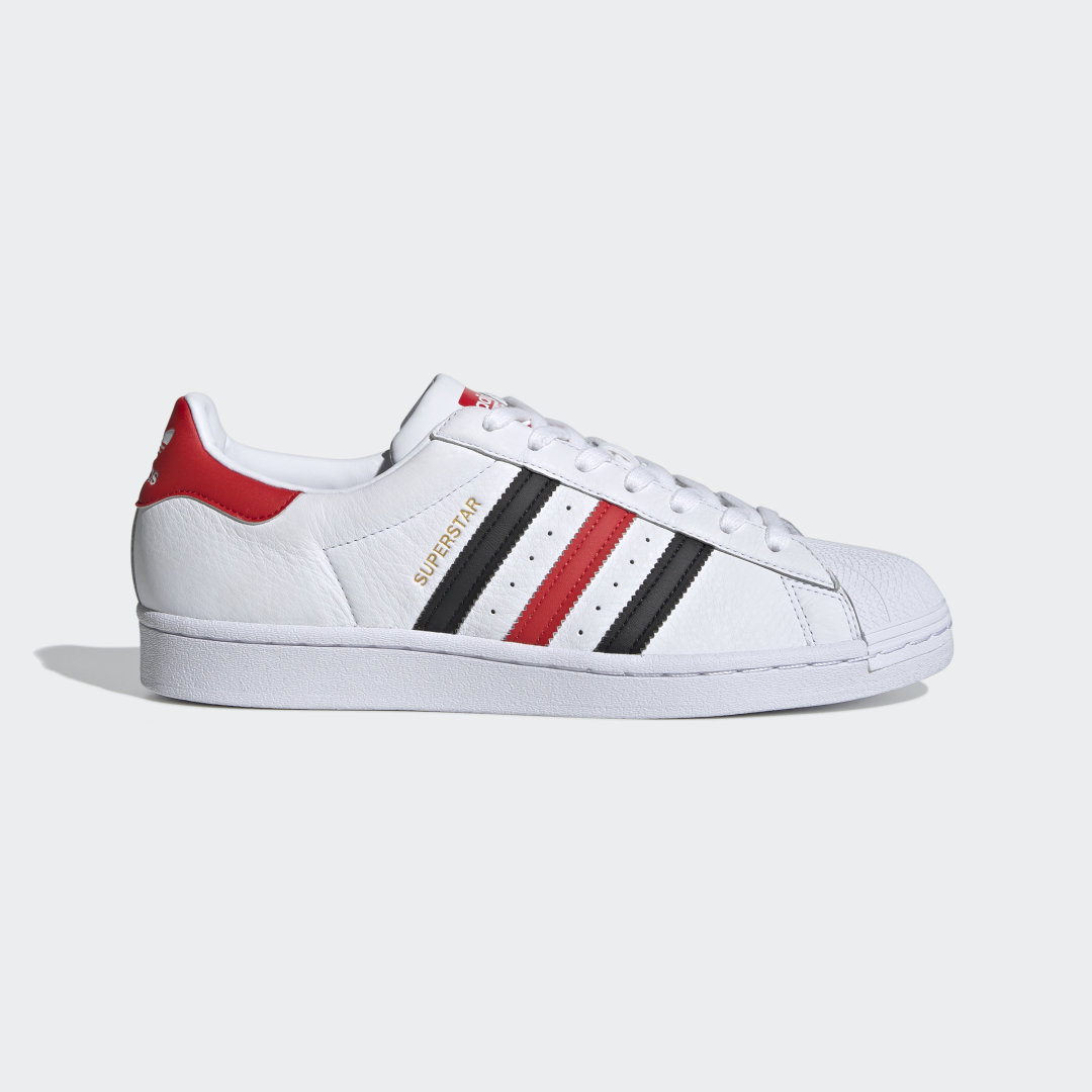 Adidas Superstar Cloud White / Red / Gold Metallic (FX4356)