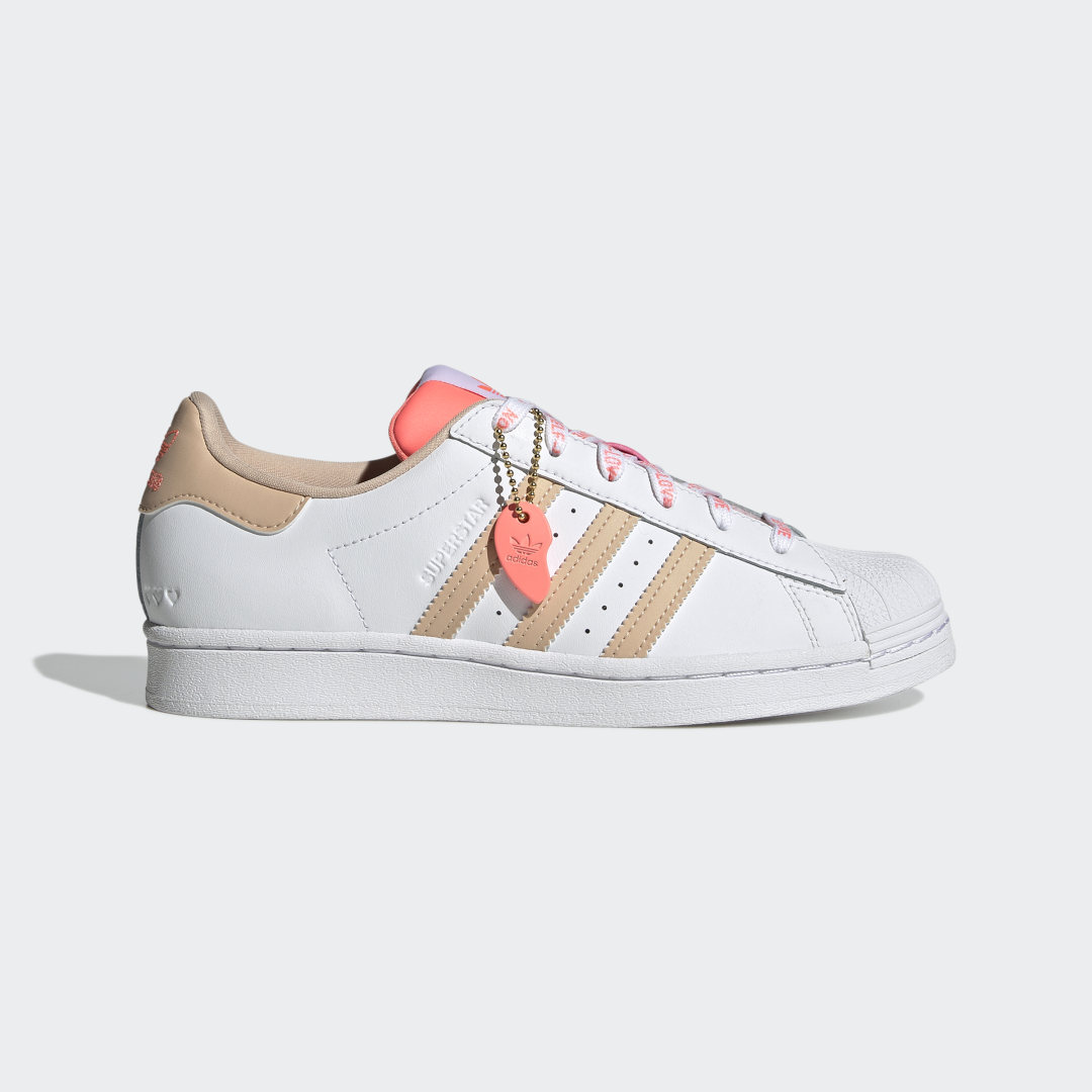 Adidas Superstar Cloud White / Halo Blush / Acid Red (GW0570)