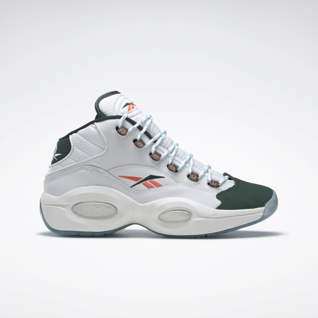 Reebok Question Mid Shoes Cloud White / Forest Green / Orange Flare (GW8857)