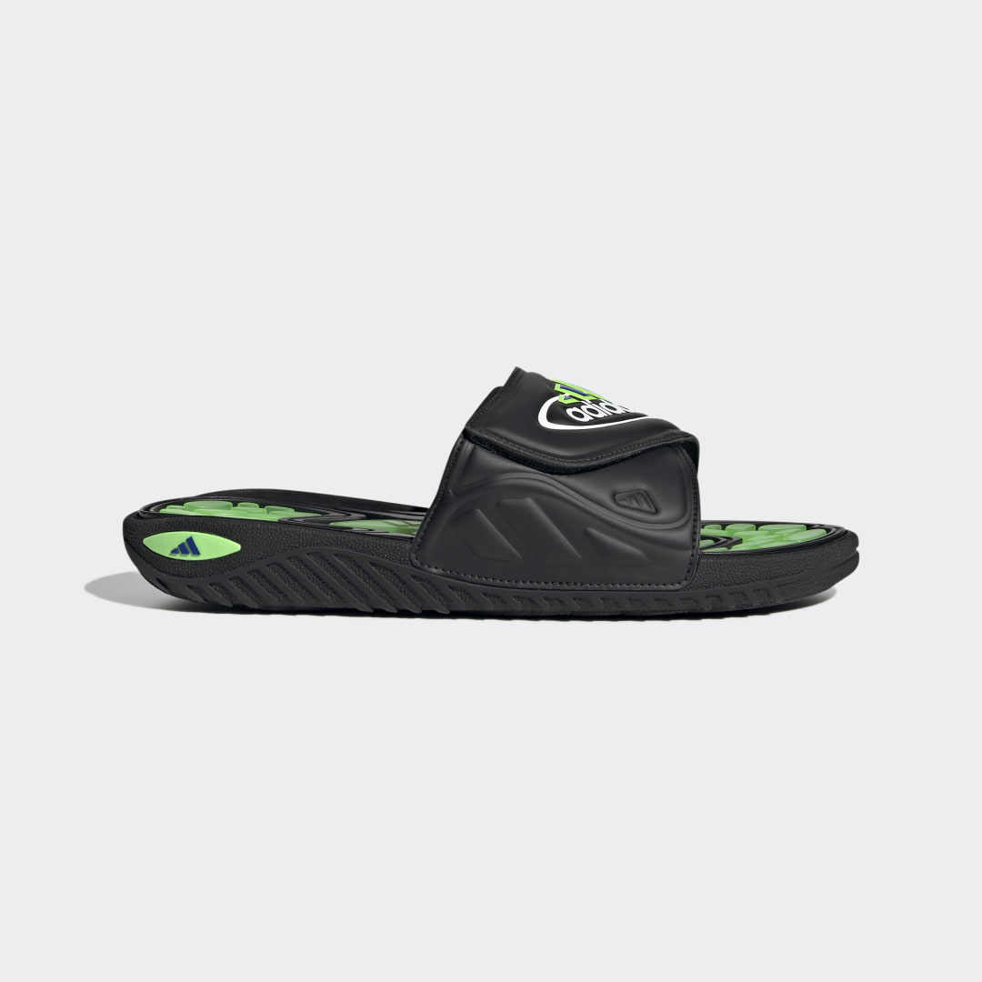 Adidas Reptossage Slides Core Black / Team Solar Green / Cloud White (GX3375)