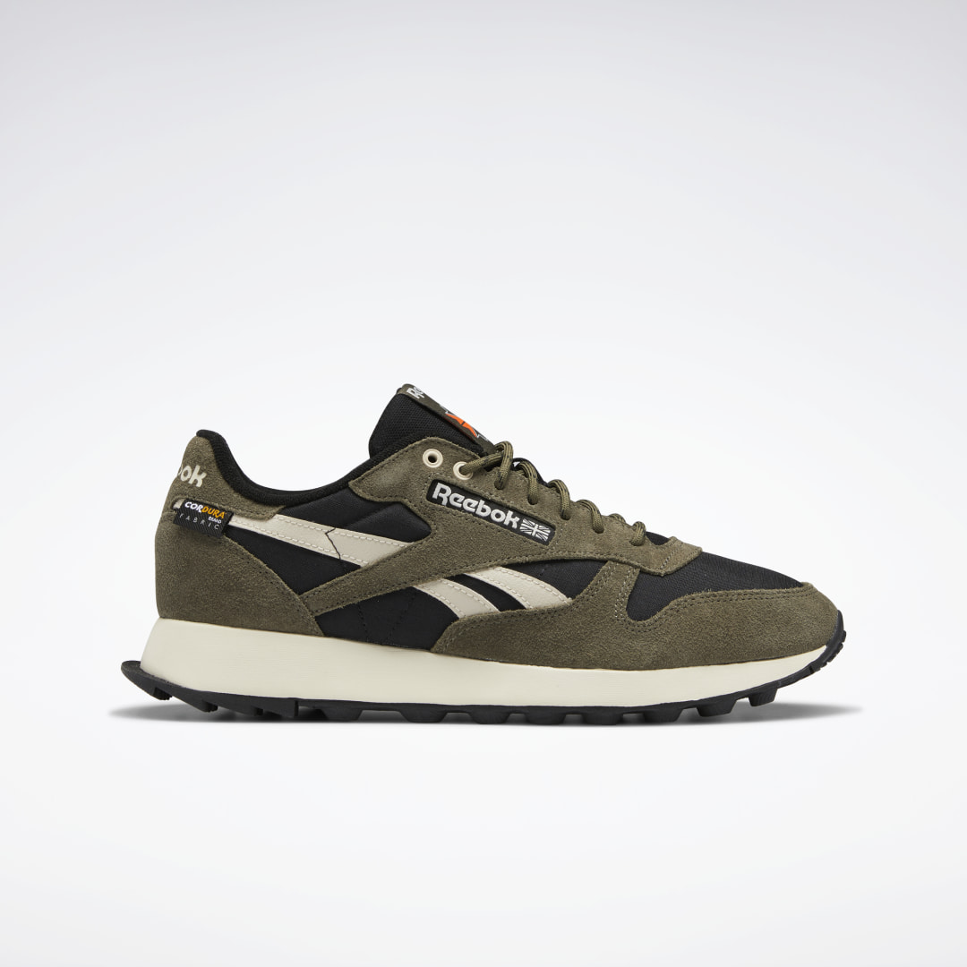 Reebok Classic Leather Shoes Core Black / Army Green / Stucco (GX4805)