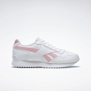 Reebok  Royal Glide Ripple Clip Shoes White / Pink Glow / White (GY8909)