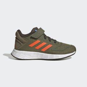 Adidas Duramo 10 Lightmotion Sport Running Elastic Lace Top Strap Focus Olive / Impact Orange / Shadow Olive (GZ1794)