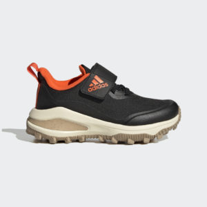 Adidas FortaRun All-Terrain Cloudfoam Sport Running Elastic Lace and Top Strap Core Black / Impact Orange / Cream White (GZ1816)