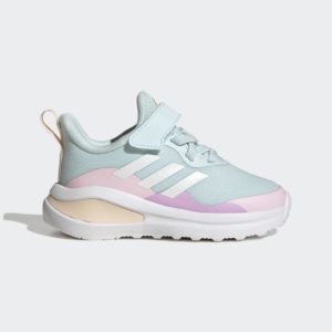 Adidas FortaRun Sport Running Elastic Lace and Top Strap Almost Blue / Cloud White / Clear Pink (GZ1819)