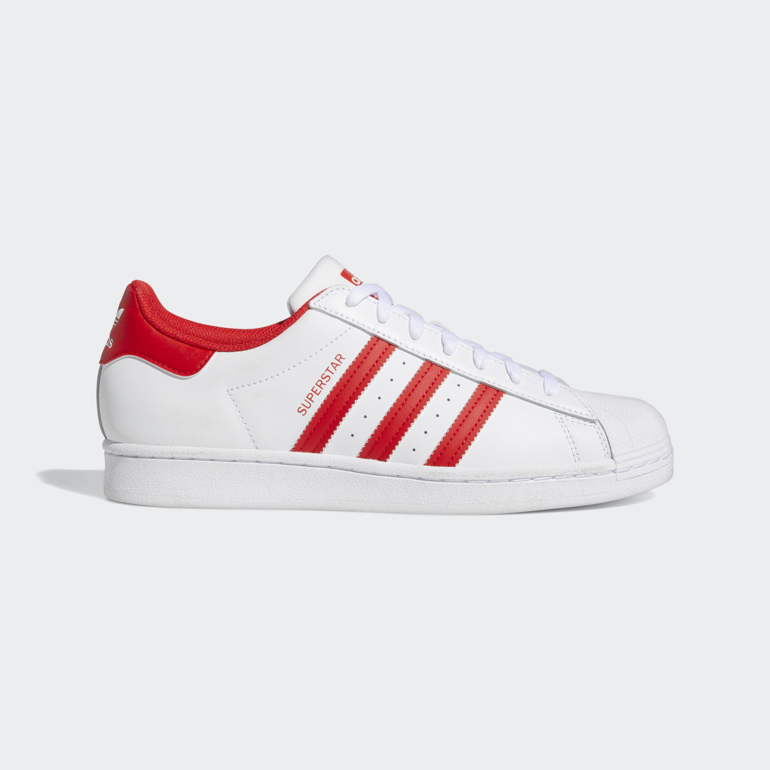 Adidas SUPERSTAR SHOES Cloud White / Vivid Red / Cloud White (GZ3741)