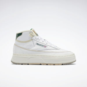 Reebok Club C Geo Mid Shoes Cloud White / Chalk / Dark Green (GZ4936)