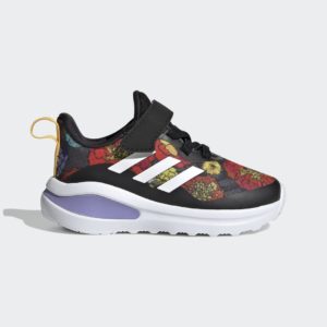 Adidas FortaRun International Women's Day Graphic Elastic Lace Top Strap Running Core Black / Cloud White / Bold Gold (GZ6009)