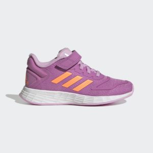 Adidas Duramo 10 Lightmotion Sport Running Elastic Lace Top Strap Pulse Lilac / Beam Orange / Bliss Lilac (GZ1795)