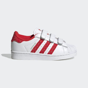 Adidas Superstar Cloud White / Vivid Red / Gold Metallic (IE4093)