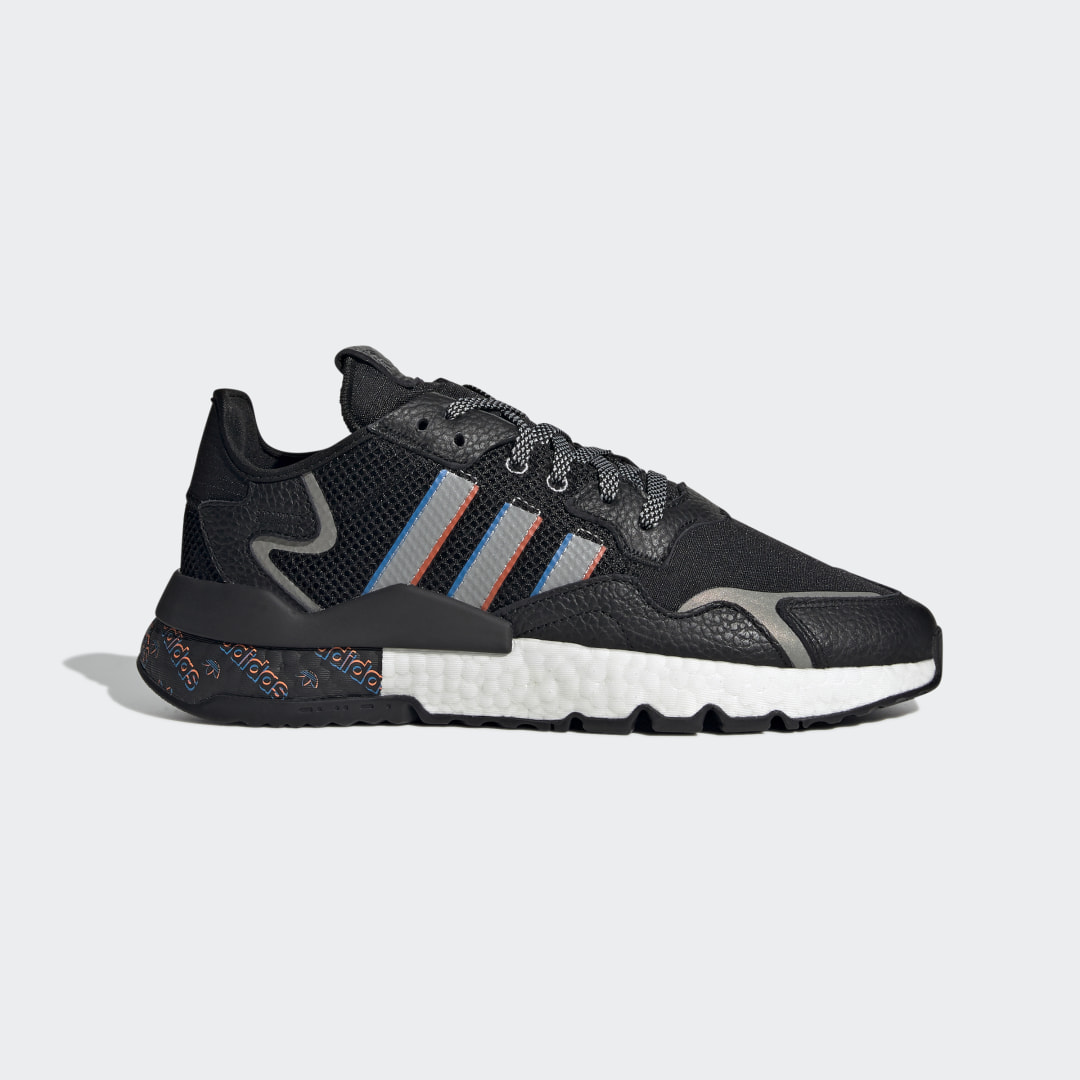Adidas Nite Jogger Core Black / Silver Metallic / Bright Blue (H01718)