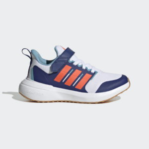 Adidas Fortarun 2.0 Cloudfoam Sport Running Elastic Lace Top Strap Cloud White / Solar Red / Victory Blue (HP5450)