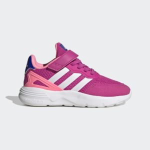 Adidas Nebzed Lifestyle Running Elastic Lace Top Strap Lucid Fuchsia / Cloud White / Cloud White (HQ6148)