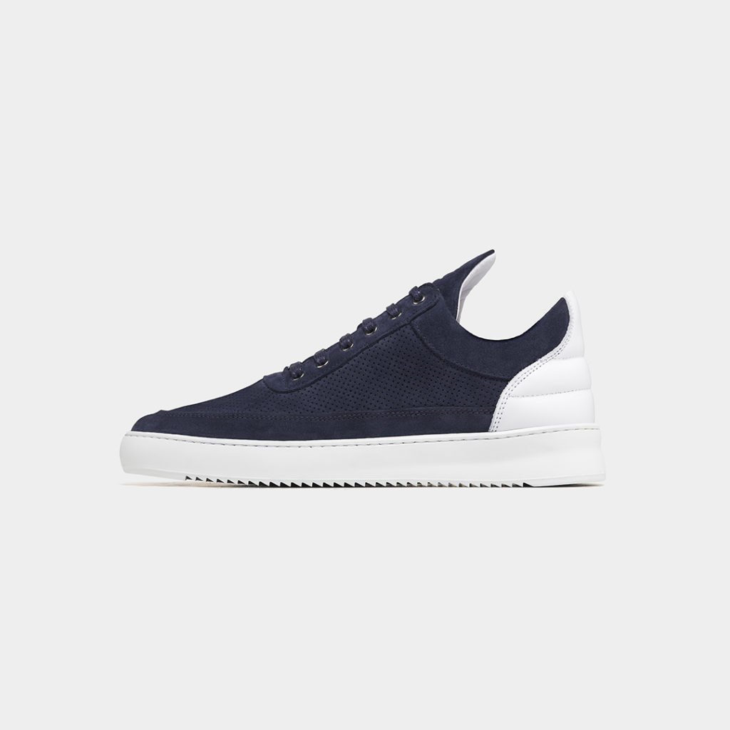 Filling Pieces Low Top Ripple Perforated Navy