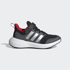 Adidas FortaRun 2.0 Cloudfoam Elastic Lace Top Strap Core Black / Silver Metallic / Better Scarlet (HP5448)