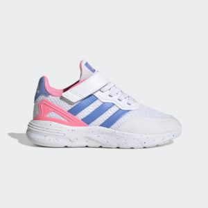 Adidas Nebzed Elastic Lace Top Strap Cloud White / Blue Fusion / Beam Pink (HQ6147)