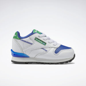 Reebok Classic Leather Step 'n' Flash Shoes Cloud White / Cloud White / Vector Blue (HR1067)
