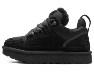 UGG Lowmel “Black”: tonal black with a soft collar