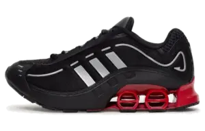 adidas Megaride O1 “Black/Scarlet”: dark everyday sneaker with a red accent