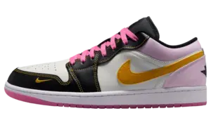 Jordan 1 Low SE “Black Gold Pinksicle”: playful color mix