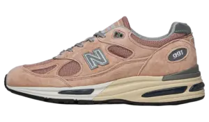 New Balance 991v2 “Mahogany Rose”: MiUK Grail Material