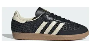adidas Samba OG in woven leather (HQ9282): black with texture instead of color
