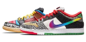 Nike SB Dunk Low “What The Paul” (CZ2239-600): the left and right aren’t the same shoe